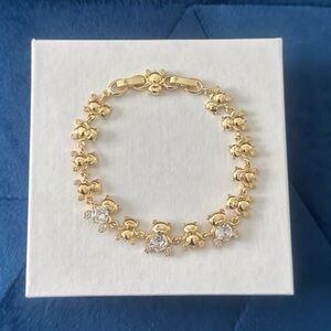 Gold Teddy Bear Bracelet